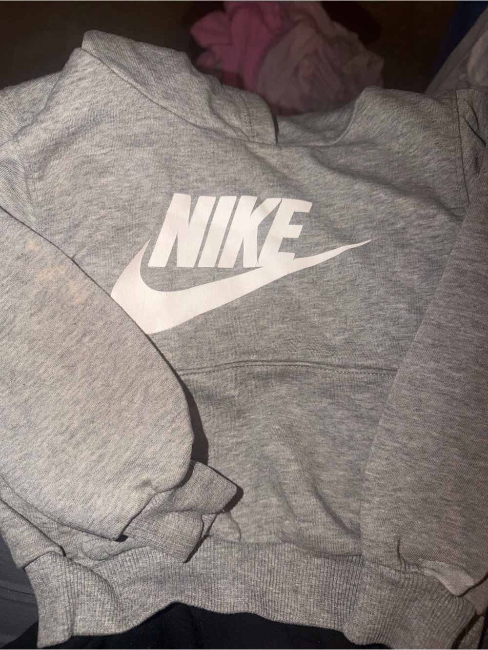 Nike Gray Crewneck Sweatshirt with White Logo